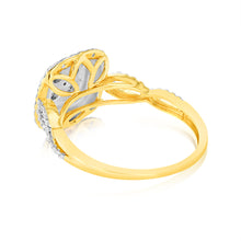 Load image into Gallery viewer, Luminesce Lab Grown 9ct Yellow Gold Ring with 11 Brilliant Cut Diamonds