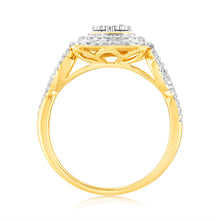 Load image into Gallery viewer, Luminesce Lab Grown 9ct Yellow Gold Ring with 11 Brilliant Cut Diamonds