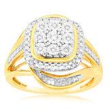 Luminesce Lab Grown 1/6 Carat Diamond Ring in 9ct Yellow Gold