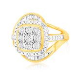Luminesce Lab Grown 1/6 Carat Diamond Ring in 9ct Yellow Gold
