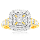 Luminesce Lab Grown 9ct Yellow Gold 1/6 Carat Diamond Ring