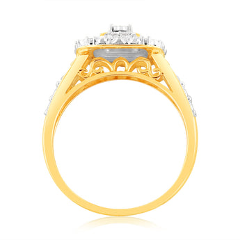 Luminesce Lab Grown 9ct Yellow Gold 1/6 Carat Diamond Ring
