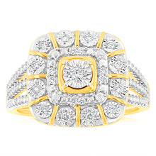 Load image into Gallery viewer, Luminesce Lab Grown 1/6 Carat Diamond Ring in 9ct Yellow Gold