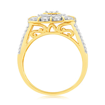 Luminesce Lab Grown 1/6 Carat Diamond Ring in 9ct Yellow Gold