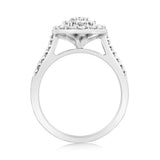 Luminesce Lab Grown 1 Carat Diamond Oval Bridal Set in 9ct White Gold