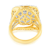 Luminesce Lab Grown 2 Carat Diamond Cluster Ring in 9ct Yellow Gold