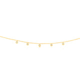 Luminesce Lab Grown 1/10 Carat Diamond Adjustable Chain Necklace in 9ct Yellow Gold