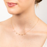 Luminesce Lab Grown 1/10 Carat Diamond Adjustable Chain Necklace in 9ct Yellow Gold