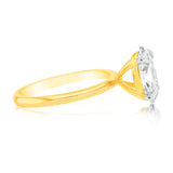 Luminesce Lab Grown Certified 2 Carat Oval Diamond Ring in 18ct Yellow Gold