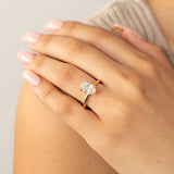 Luminesce Lab Grown Certified 2 Carat Oval Diamond Ring in 18ct Yellow Gold