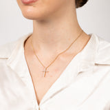 Luminesce Lab Grown 1/2 Carat Diamond Cross Pendant in 14ct Yellow Gold