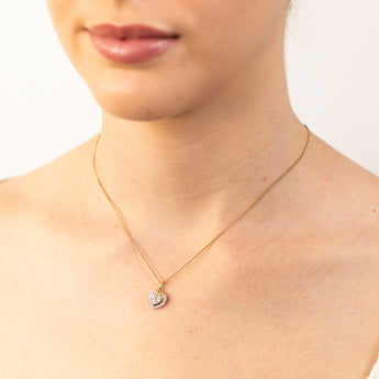 Luminesce Lab Grown 9ct Yellow Gold 16 Diamonds Heart Pendant