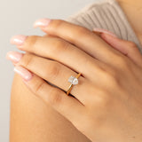 Luminesce Lab Grown 1 Carat Certified Oval Ring in 18ct Yellow Gold