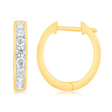 Luminesce Lab Grown1 Carat Diamond Hoop Earrings in 9ct Yellow Gold
