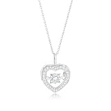 Luminesce Lab Grown 1/5 Carat Diamond Heart Pendant in Sterling Silver