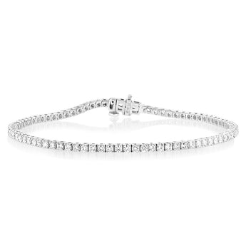 Luminesce Lab Grown 2 Carat Diamond Tennis Bracelet in 9ct White Gold
