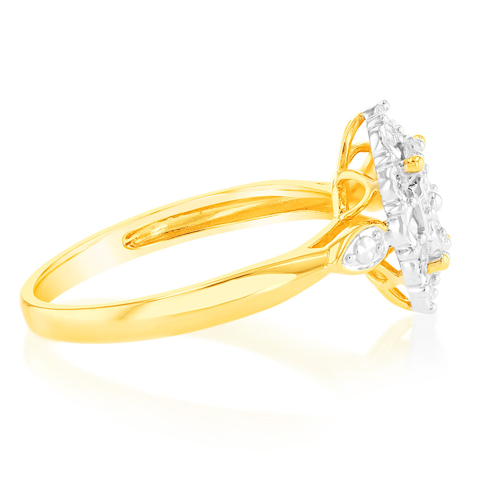 Luminesce Lab Grown Diamond Oval Ring in 9ct Yellow Gold
