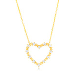 Luminesce Lab Grown 9ct Yellow Gold 1/6 Carat Diamond Heart Pendant on Chain