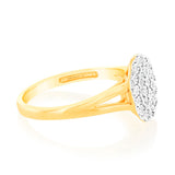 Luminesce Lab Grown 9ct Yellow Gold Diamond Cluster Ring