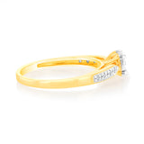 Luminesce Lab Grown 9ct Yellow Gold 1/10 Carat Diamond Ring