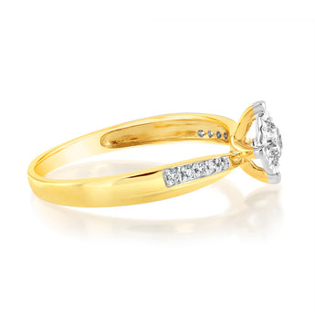 Luminesce Lab Grown 9ct Yellow Gold 1/2 Carat Diamond Ring