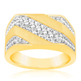 1 Carat Luminesce Lab Grown Diamond Gents Ring in 9ct Yellow Gold