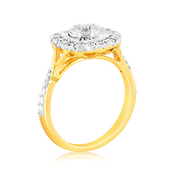 1/10 Carat Luminesce Lab Grown Diamond Ring In 9ct Yellow Gold