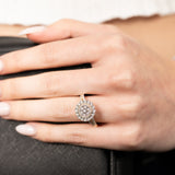 9ct Yellow Gold Luminesce Lab Grown Cluster Diamond Ring