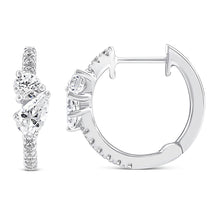 Load image into Gallery viewer, 10ct White Gold Luminesce Lab Grown Hoop Diamond Earring