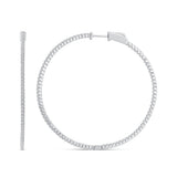 2 Carat Luminesce Lab Grown Hoop Diamond Earring in 10ct White Gold