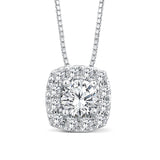 Luminesce Lab Grown 10ct White Gold 1/2 Carat Diamond Pendant