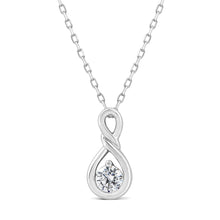 Load image into Gallery viewer, Luminesce Lab Grown Infinity Diamond Pendant With 10ct White Gold