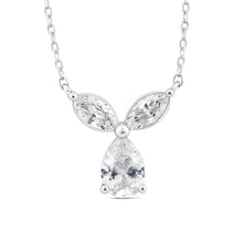Load image into Gallery viewer, Luminesce Lab Grown Pear &amp; Marquise Diamond Pendant In 10ct White Gold