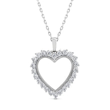 Load image into Gallery viewer, 10ct White Gold Luminesce Lab Grown Heart 0.95Carat Diamond Pendant