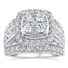 Load image into Gallery viewer, 14ct White Gold Luminesce Lab Grown 3.95 Carat Diamond Ring SIZE N½