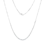 Luminesce Lab Grown 1 Carat Diamond Cable Chain Necklace in 9ct White Gold