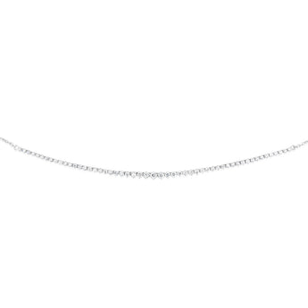 Luminesce Lab Grown 1 Carat Diamond Cable Chain Necklace in 9ct White Gold