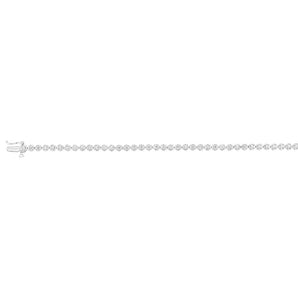 Luminesce Lab Grown 10ct White Gold 0.95 Carat Diamond Oval Shaped Tennis Bracelet