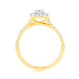 Luminesce Lab Grown 9ct Yellow Gold 0.75 Carat Diamond Solitaire Fancy Ring