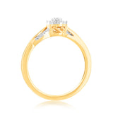 Luminesce Lab Grown 0.10ct Diamond Ring in 9ct Yellow Gold