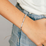 Luminesce Lab Grown Sterling Silver Tennis 0.04 Carat Diamond Bracelet