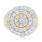 Luminesce Lab Grown 1Carat Cluster Shaped Diamond Ring in 9ct Yellow Gold
