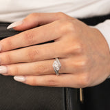 Luminesce Lab Grown 1 Carat Solitaire Diamond Ring with Channel Set Side Diamonds in 9ct White Gold