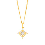 Luminesce Lab Grown 9ct Yellow Gold 1/10 Carat Diamond Snowflake Pendant
