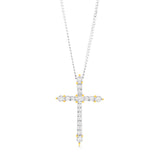 Luminesce Lab Grown 9ct Yellow Gold 1/10 Carat Cross Diamond Pendant