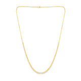 Luminesce Lab Grown 2 Carats Diamond Cable Chain Necklace in 9ct Yellow Gold