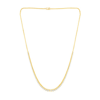 Luminesce Lab Grown 2 Carats Diamond Cable Chain Necklace in 9ct Yellow Gold