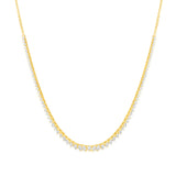Luminesce Lab Grown 2 Carats Diamond Cable Chain Necklace in 9ct Yellow Gold
