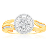 Luminesce Lab Grown 1/4 Carat Diamond Ring in 9ct Yellow Gold