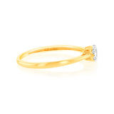 Luminesce Lab Grown 9ct Yellow Gold 1/10 Carat Solitaire Fancy Diamond Ring